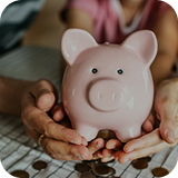 Kid earning money, piggybank